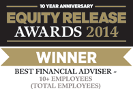 Equity Release Awards 2014 – Winner Best Financial Adviser 10+ Employee