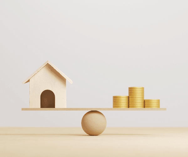 Home balancing against coins