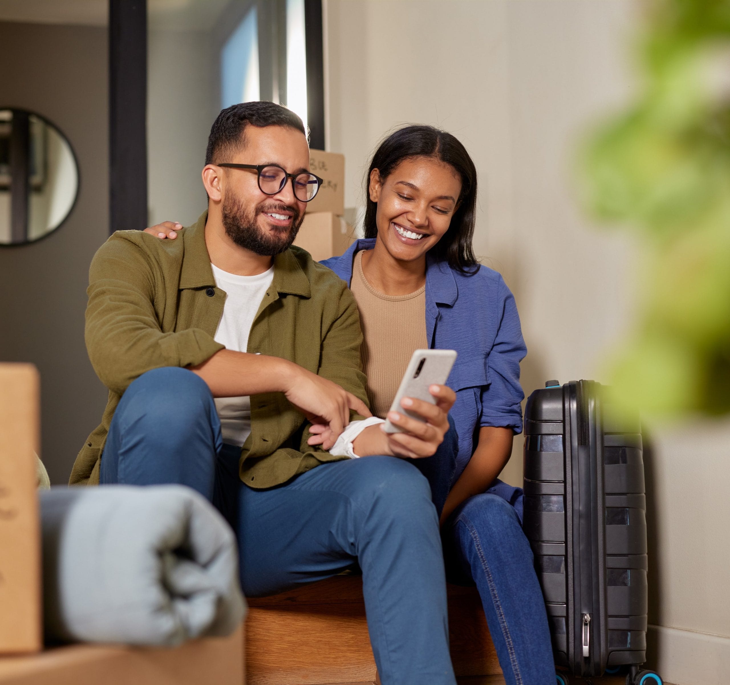 Couple receiving mortgage advice over the phone