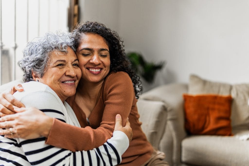 mother enjoying retirement with her family